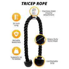Load image into Gallery viewer, Fitness Tricep Rope Cable
